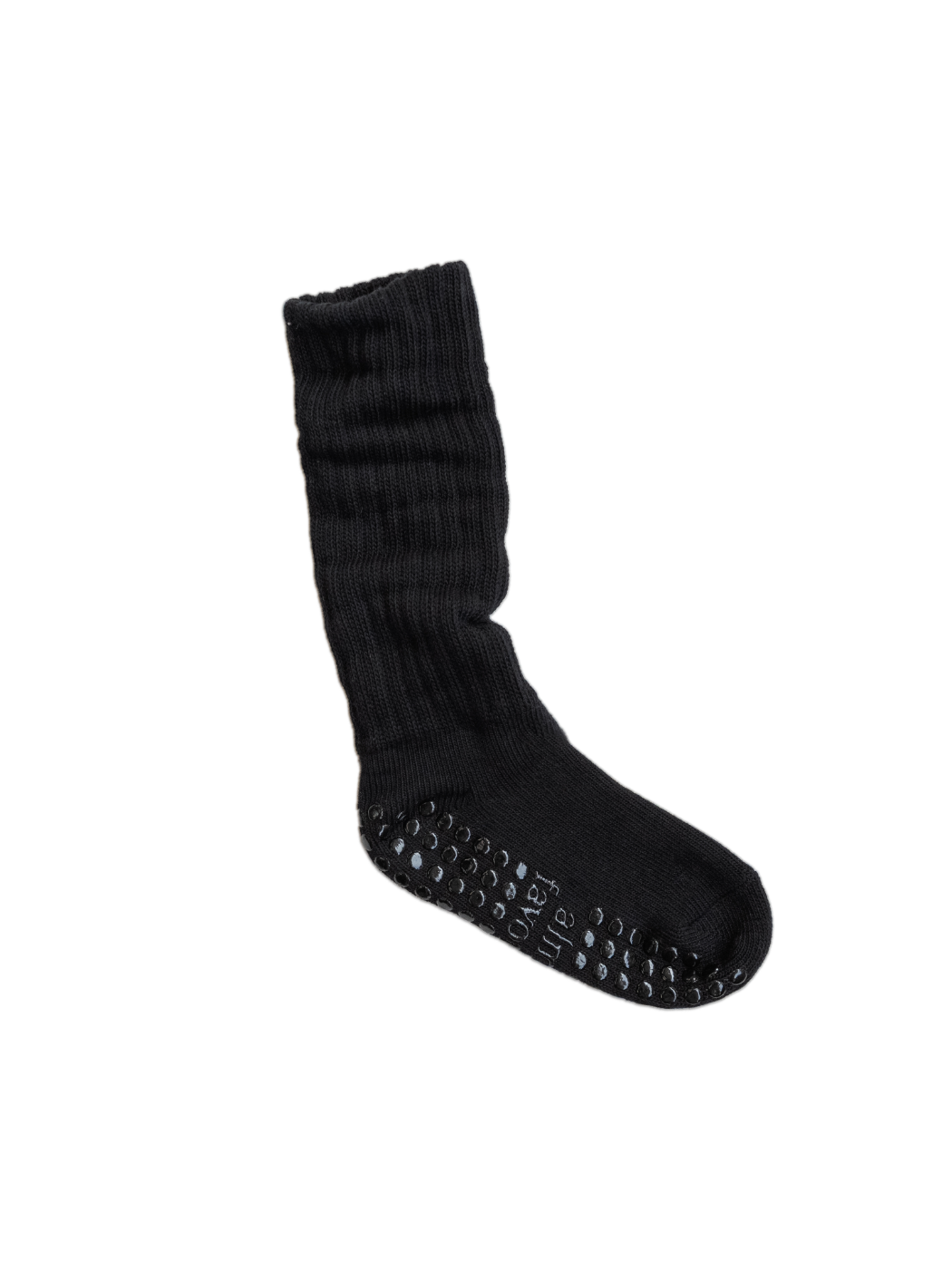 The Black Slouchy grip socks in black