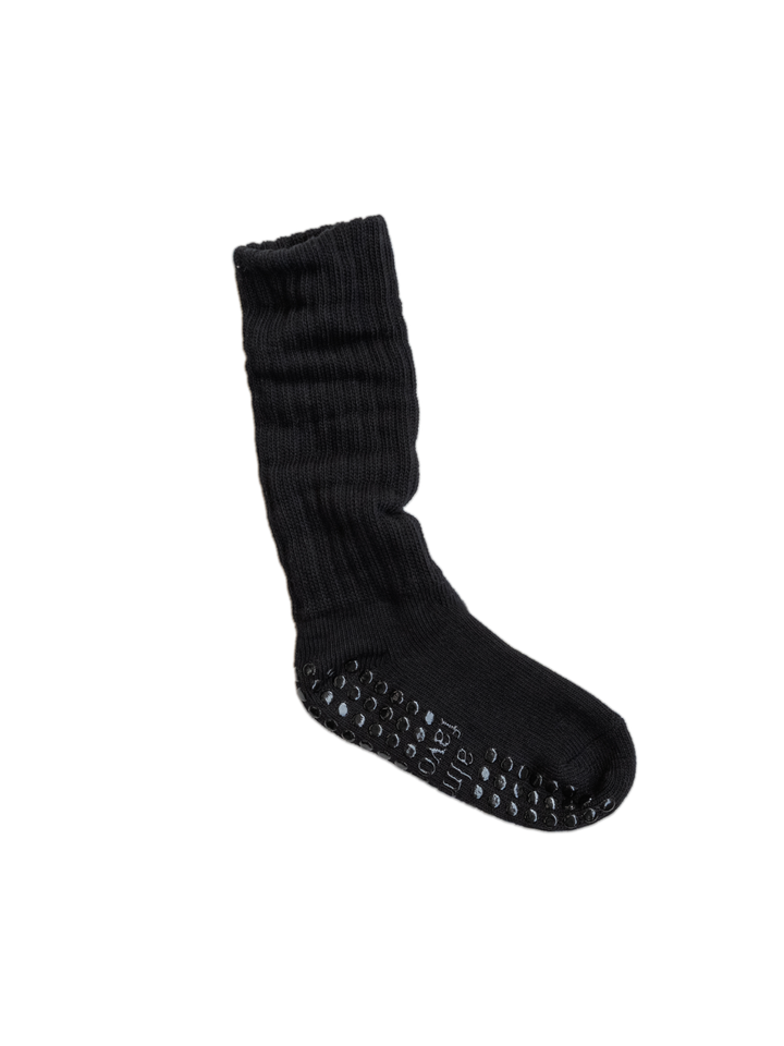The Black Slouchy grip socks in black