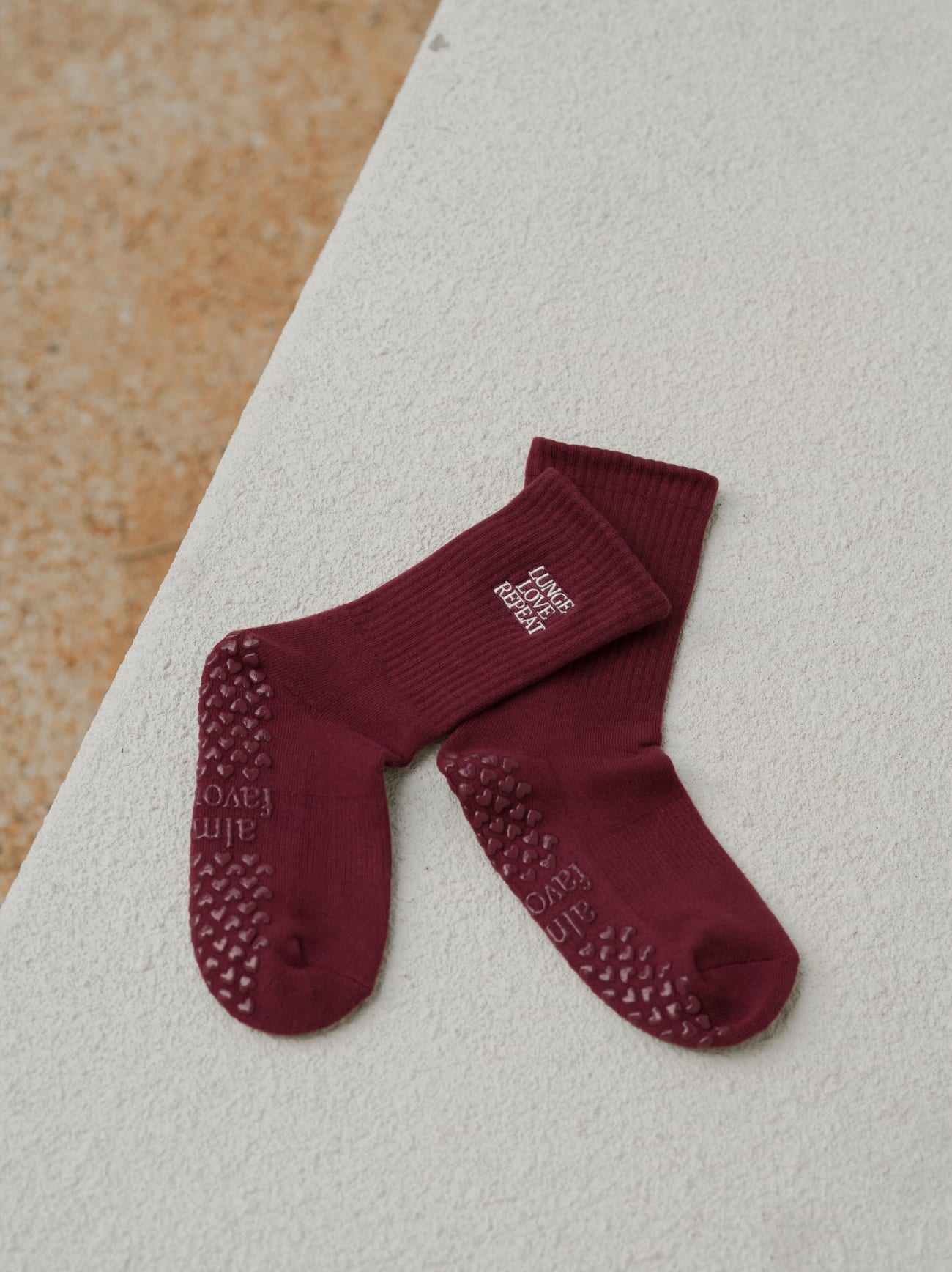 Grip socks flatlay